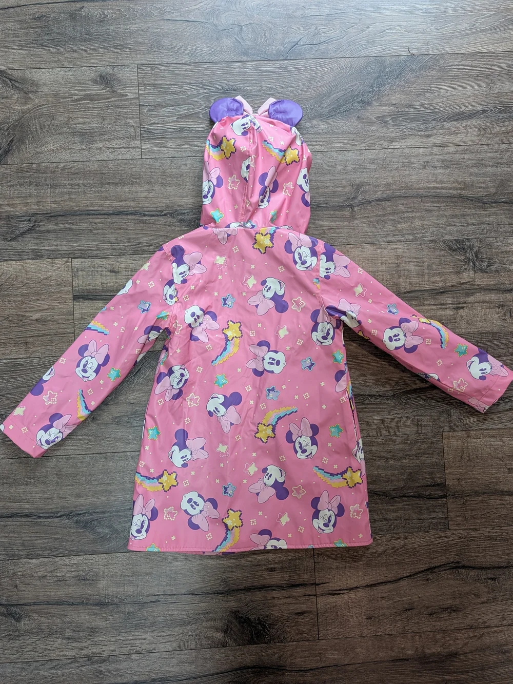 Minnie Mouse Size 5/6 Hooded Raincoat With Ears & Bow Jacket Disney Store World